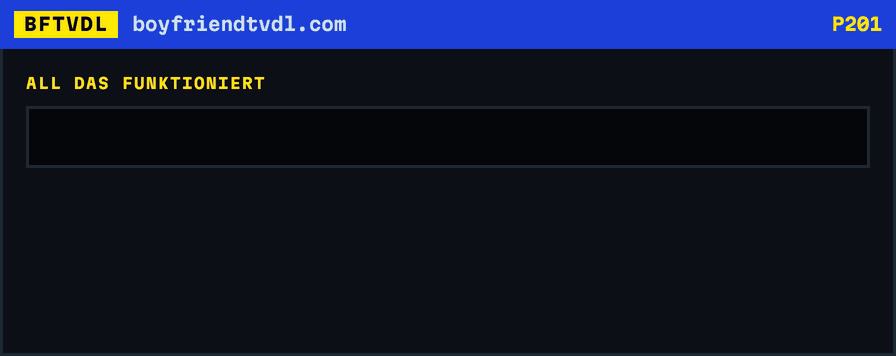 Vier Linkformen nacheinander eingetippt — eine vollständige URL, zwei Spiegeldomains und eine bloße Nummer — alle führen zum selben Video.